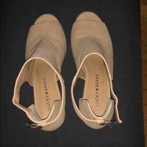 Lucky Brand Peep Toe Booties